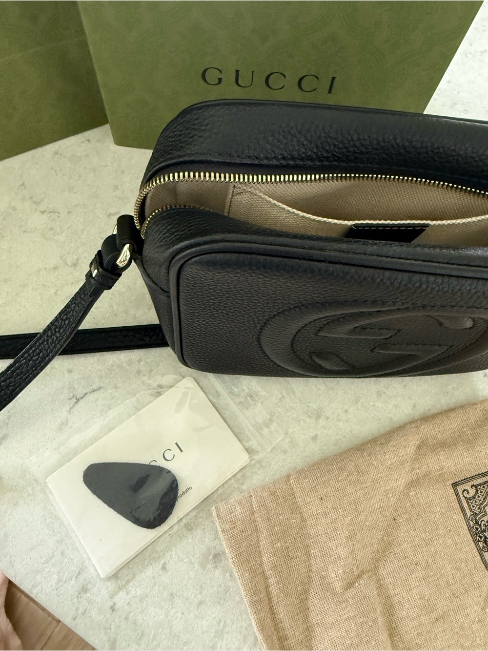 Gucci Black Soho Leather Tassel Crossbody Bag - Picture 11 of 13